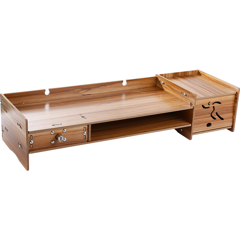 木丁丁 显示器增高架电脑支架台式木质带锁螺丝加固