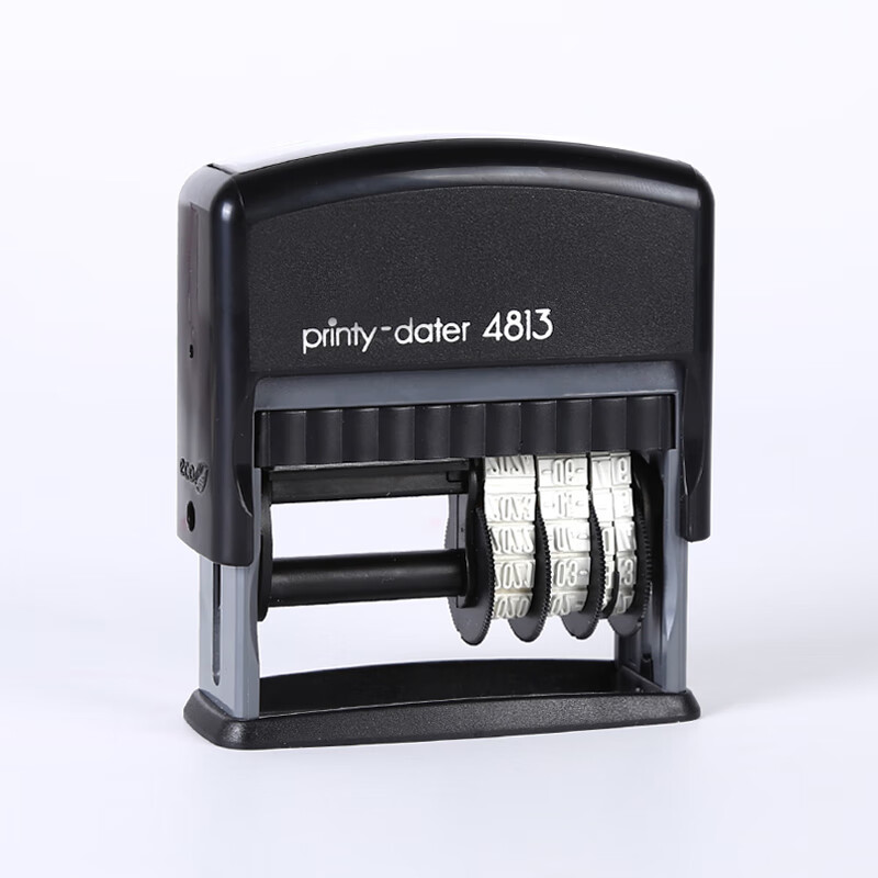 签字印章中日期印名字可调名印按压式回墨全自动出墨带年月英文历