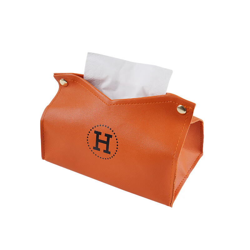 【直发】ins北欧皮革纸巾盒抽纸盒客厅家用创意纸巾筒车载桌面纸 U口粉色