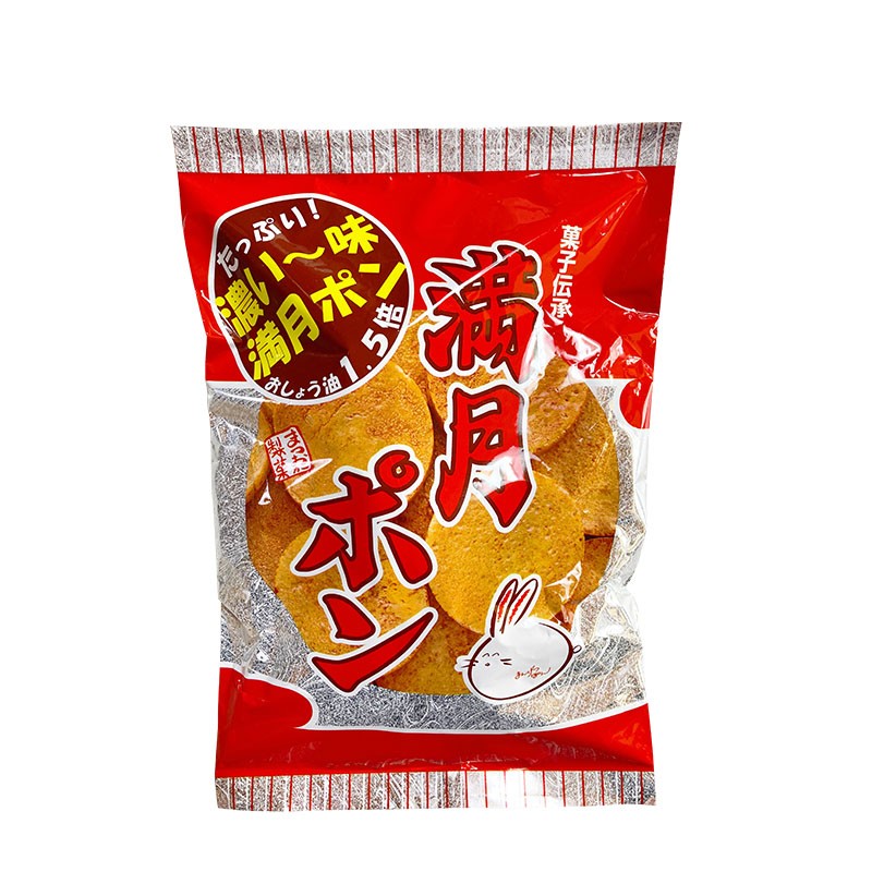 日本原装进口松冈制果满月甜咸米饼（浓厚酱油味）80g