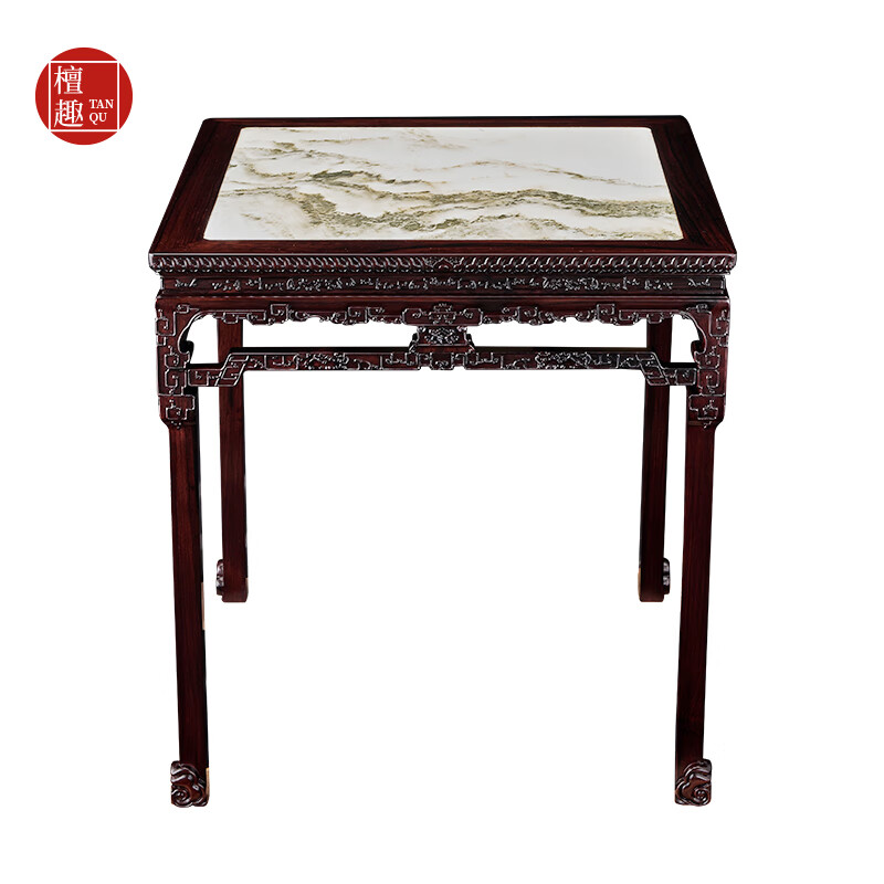 檀趣红木家具南美红酸枝(学名:微凹黄檀)明式棋桌边桌方香几茶桌
