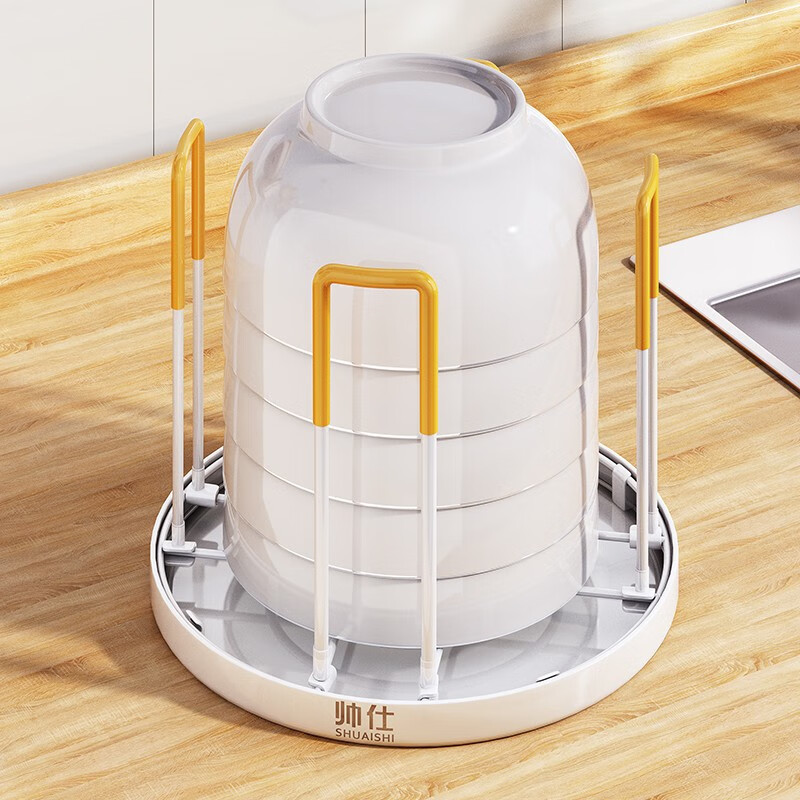 帅仕(shuaishi)厨房置物架沥水碗架可伸缩沥碗碟架台面水池单层多功能