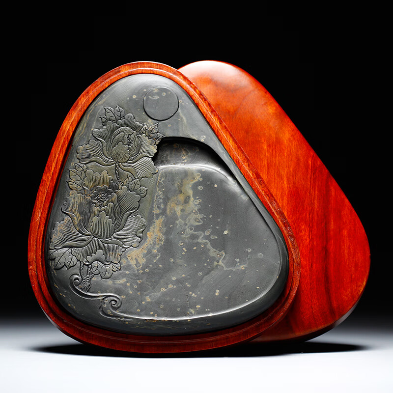 国色天香国家非遗安徽歙砚砚台老坑四大名坑眉子坑唐眉(芙蓉溪籽料)非