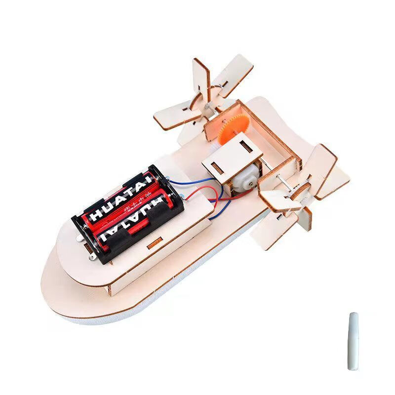 手工船材料小马达螺旋桨diy电动小船科学手工小制作小发明明轮船 轮船