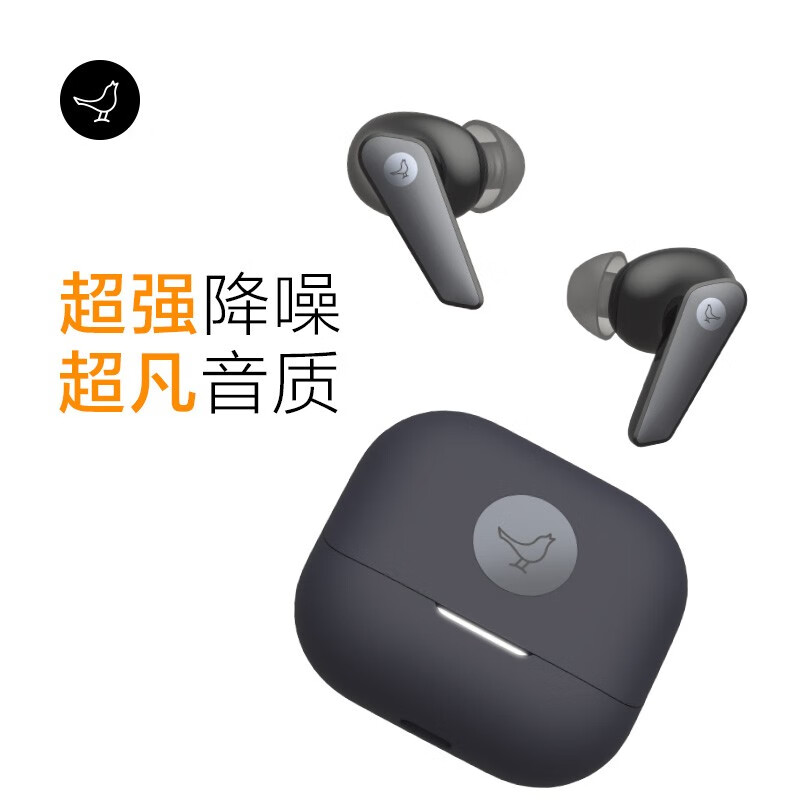 Libratone【新品】小鸟耳机 AIR+第3代主动降噪真无线高端蓝牙耳机高性能高颜值 标准版 黑色（含Care+服务）
