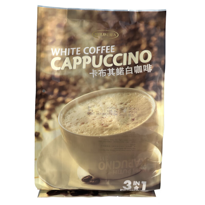 食芳溢科士威白咖啡卡布其诺卡布奇诺即溶速溶三合一27107马来西亚300克 卡布奇诺味