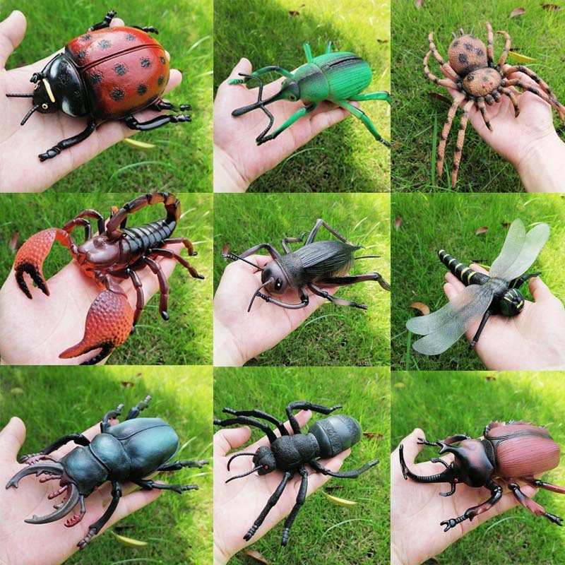 优迭尔仿真昆虫小动物玩具蚂蚁蟋蟀蜘蛛蝎子瓢虫蜻蜓仿真动物模型 仿真动物模型随机1只