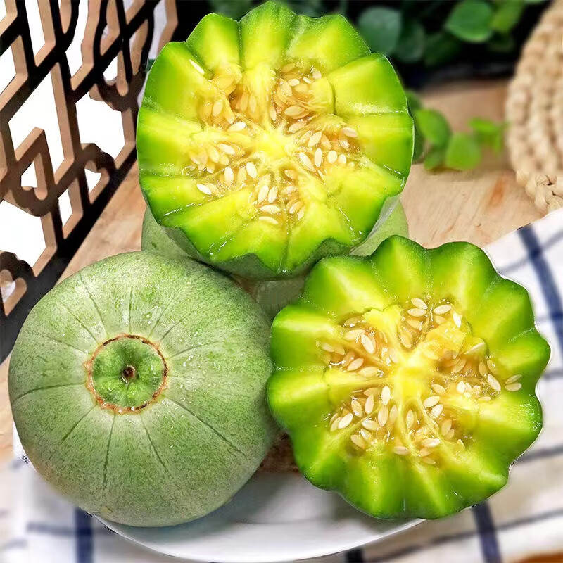 美纵现摘头茬绿宝石甜瓜9斤水果香瓜当季时令翠宝脆瓜应季整箱甜宝瓜