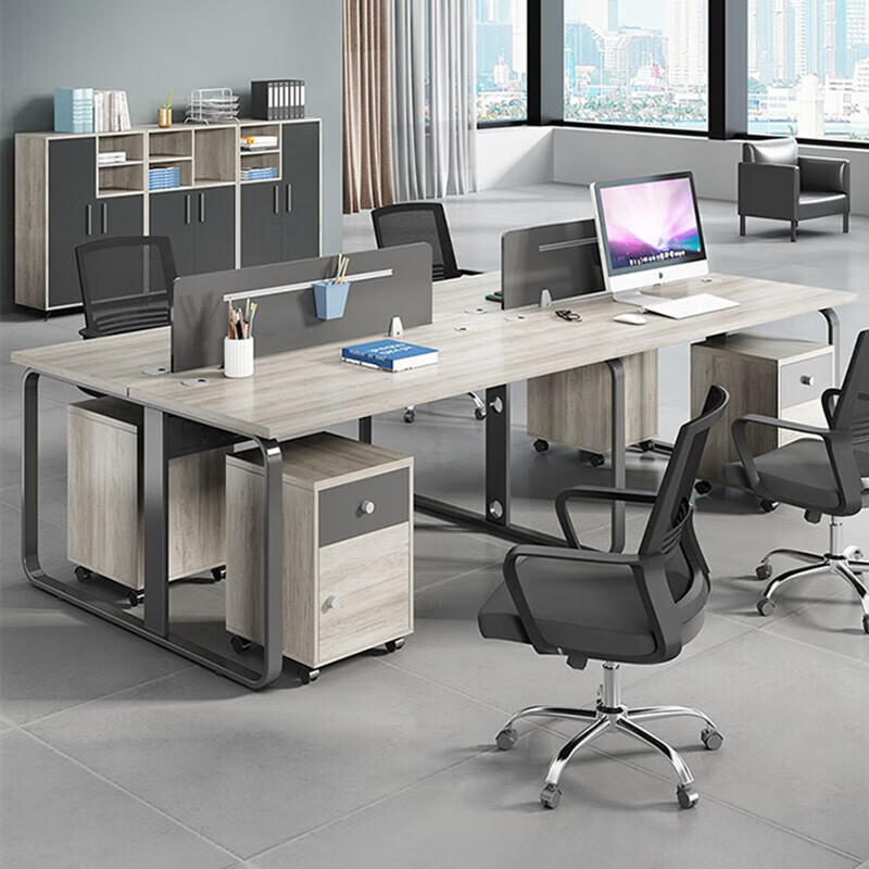 飘尊职员 办公桌 简约现代隔断员工办公桌员工工位卡位组合办公室用