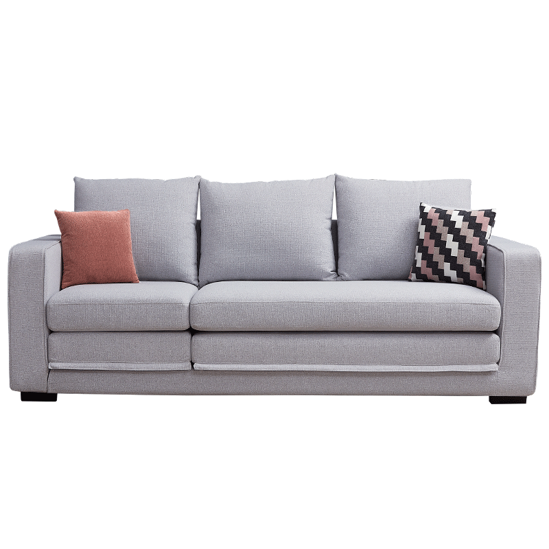 全友家居沙发 现代简约客厅仿棉麻可拆洗多功能沙发床小户型抽拉懒人沙发102556 102556B布艺沙发(三人位)