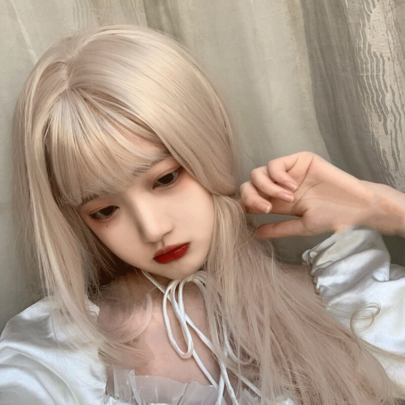 假发女长直发浅粉色齐腰长发蓬松cos假毛自然全头套式 浅金色【高温丝】+发网怎么样,好用不?