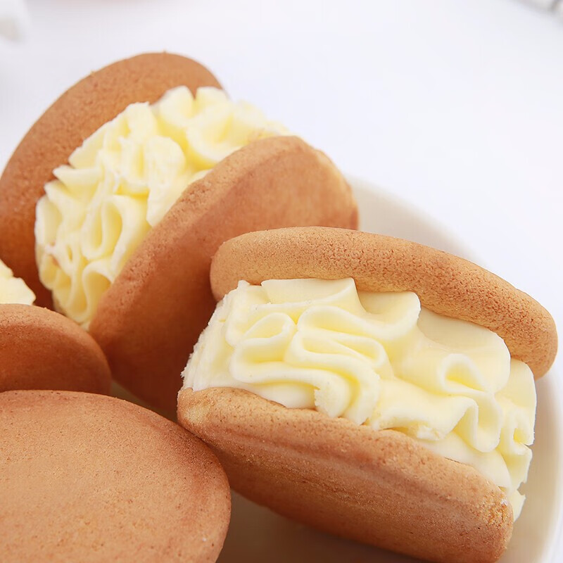 虎钢馋娃娃脸娃娃头硬黄奶油夹心蛋糕老式传统糕点小时候的零食 娃娃