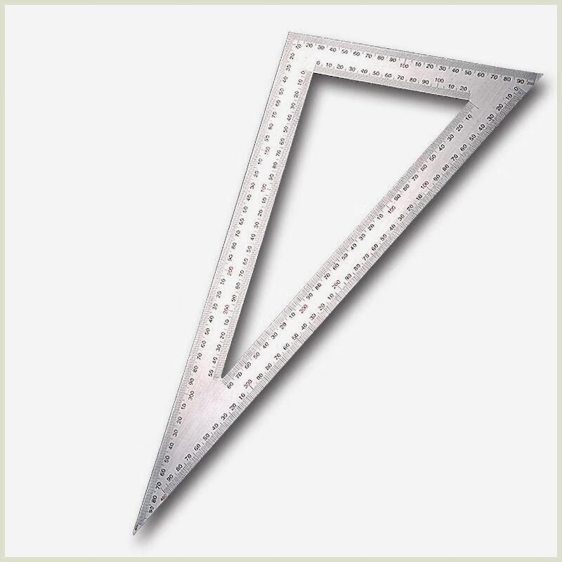 90度加厚角尺不锈钢三角尺 木工钢板尺直角尺45度角尺 120mm*250mm