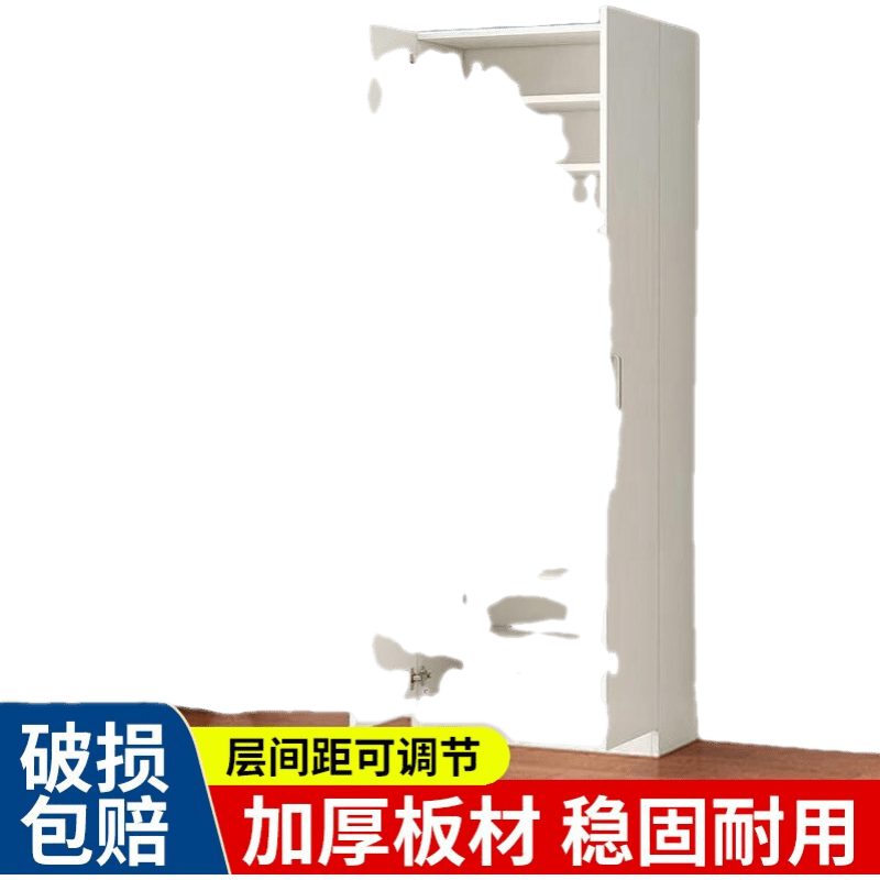 阳台鞋柜仿实木质鞋l架储物柜家用门口大容量收纳柜现代简约鞋橱收纳柜楼道鞋柜子多功能门厅柜收纳架 长60高180【2门10层】暖白色