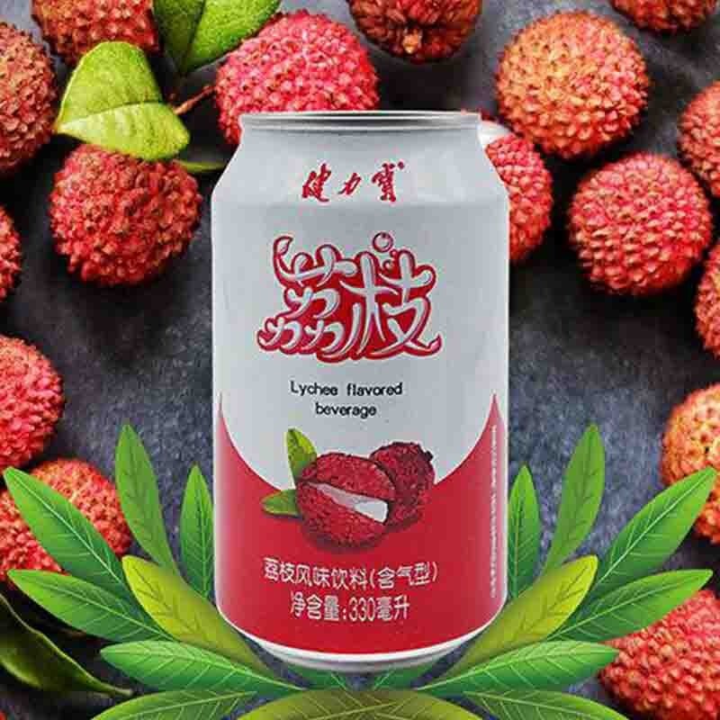 健力宝(jianlibao)健力宝荔枝味含气型碳酸饮料汽水330ml*12/20罐饮品