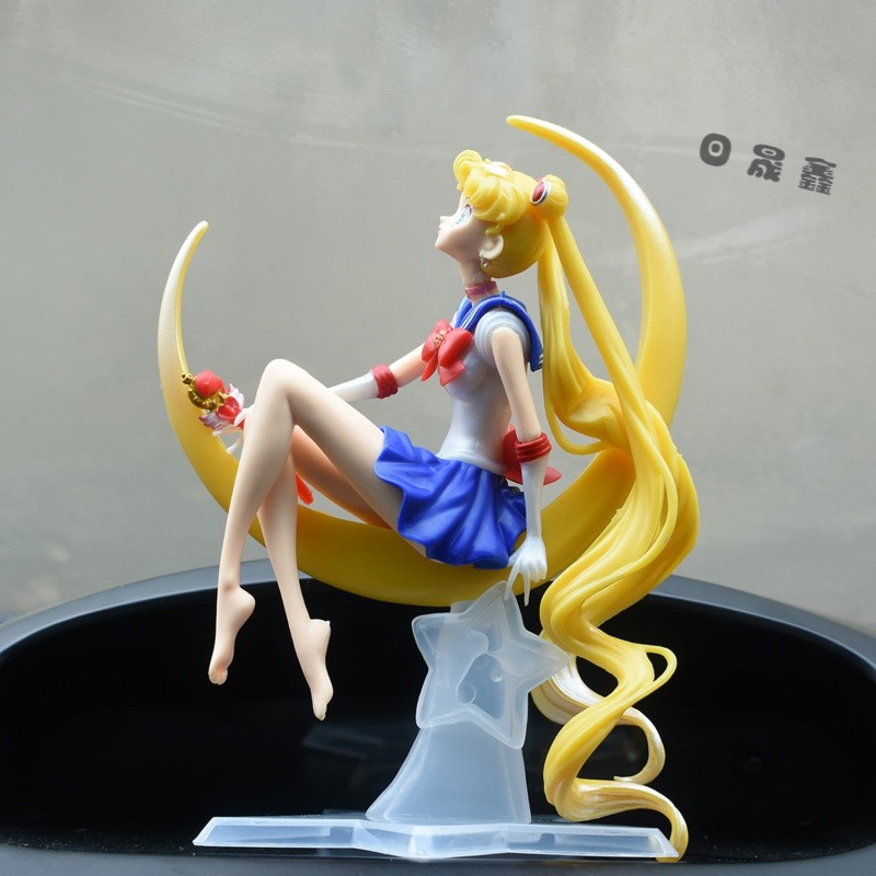 yan 【好物优选】美少女战士手办月亮女神水冰月公仔车载摆件装饰景品