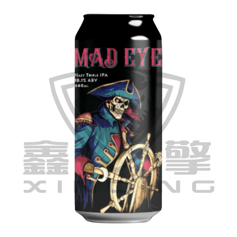 幻视新西兰进口幻视精酿啤酒 酒花救赎西海岸IPA可乐熊酸艾尔啤酒 疯眼船长三倍浑浊IPA 440mL 1罐