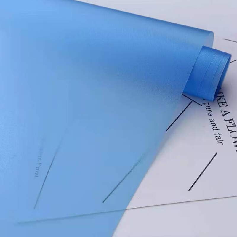 蓝色磨砂玻璃贴膜透光不透明窗户贴纸浴室窗贴遮光遮阳装饰膜 天蓝色