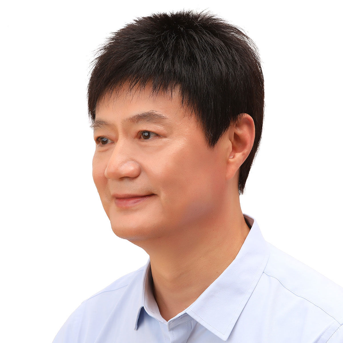 妙黛儿假发男短发韩版帅气中老年头套真人发丝平头寸头真发短直发假发