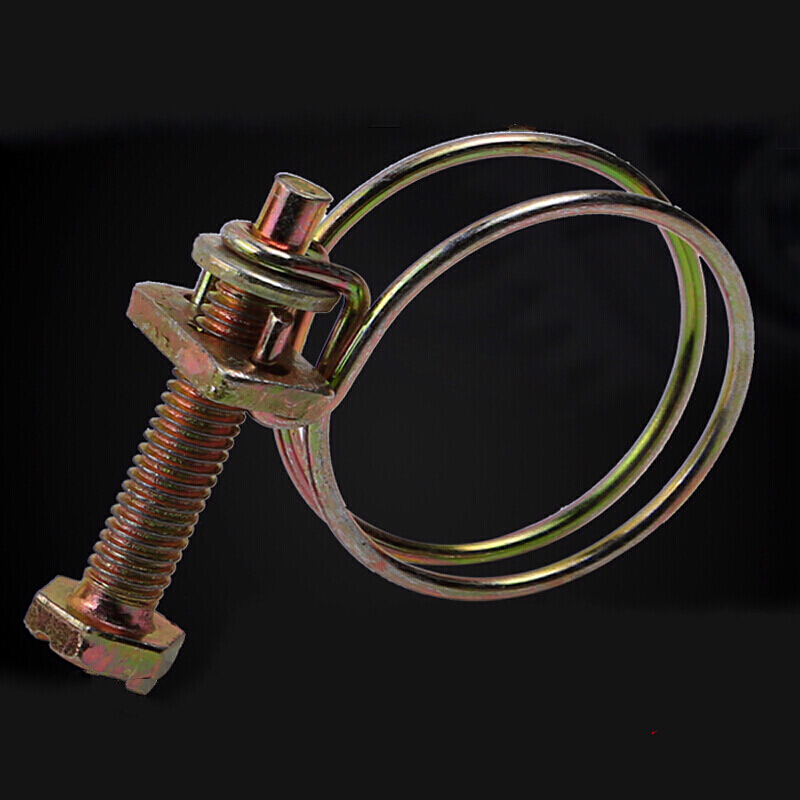 双钢丝卡箍紧固件夹子喉箍加粗铁丝水油管道抱箍天然气煤管紧箍 22-29