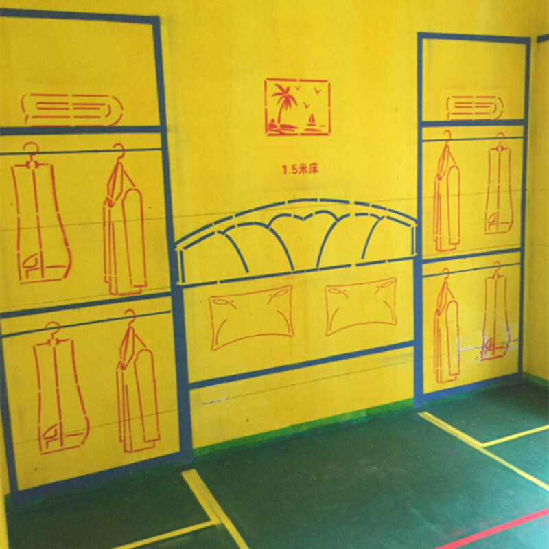 全套3d家装全景放样模板家具喷绘模板实景图案3d装修放样模板工地定制