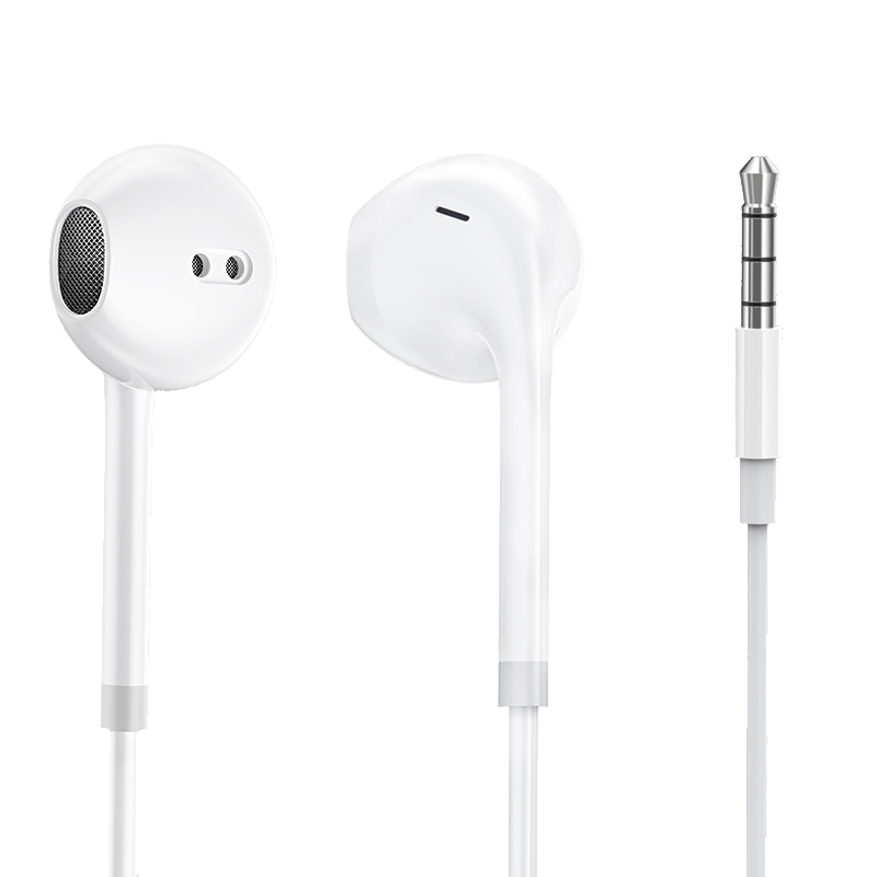 CTDOCKING 耳机有线入耳式手机耳机游戏适用OPPO苹果vivo华为小米荣耀安卓3.5圆头ip k歌游戏音乐语音通话耳麦【白色】