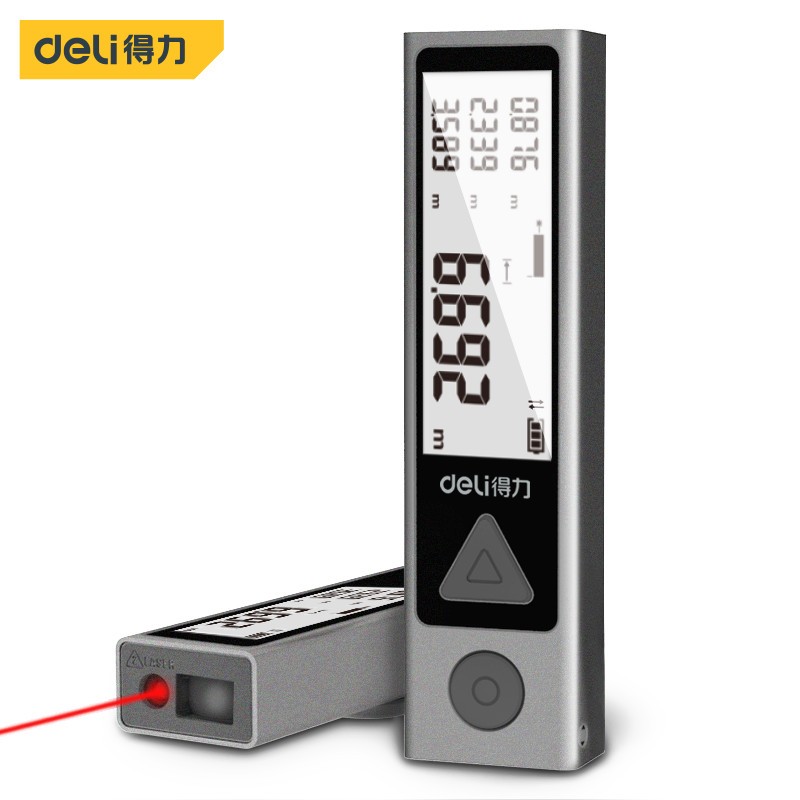 得力(deli)cad激光测距仪知户型蓝牙app测距仪30m40m微型激光电子尺