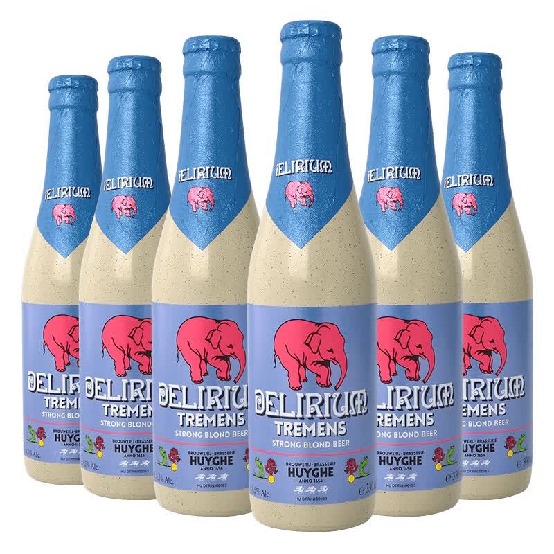 粉象（Delirium）浅粉象啤酒330ml*6瓶 比利时进口 美剧生活大爆炸同款 京东自营