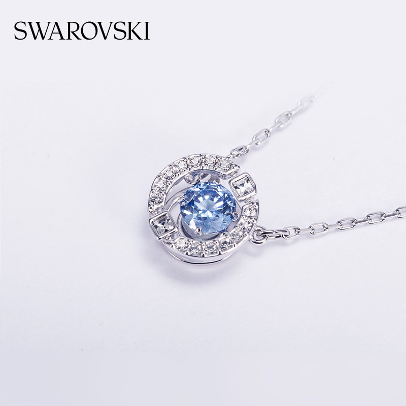 施华洛世奇(SWAROVSKI)女神节礼物Una跳动的心项链女吊坠轻奢小众送女友女士老婆女 蓝色跳动的心5279425