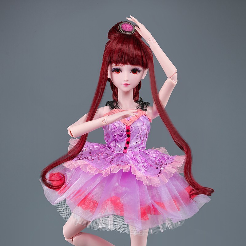 60厘米蓝孔雀仙子精灵梦夜萝莉公主礼盒女孩洋娃娃玩具 茉莉(2衣1鞋)