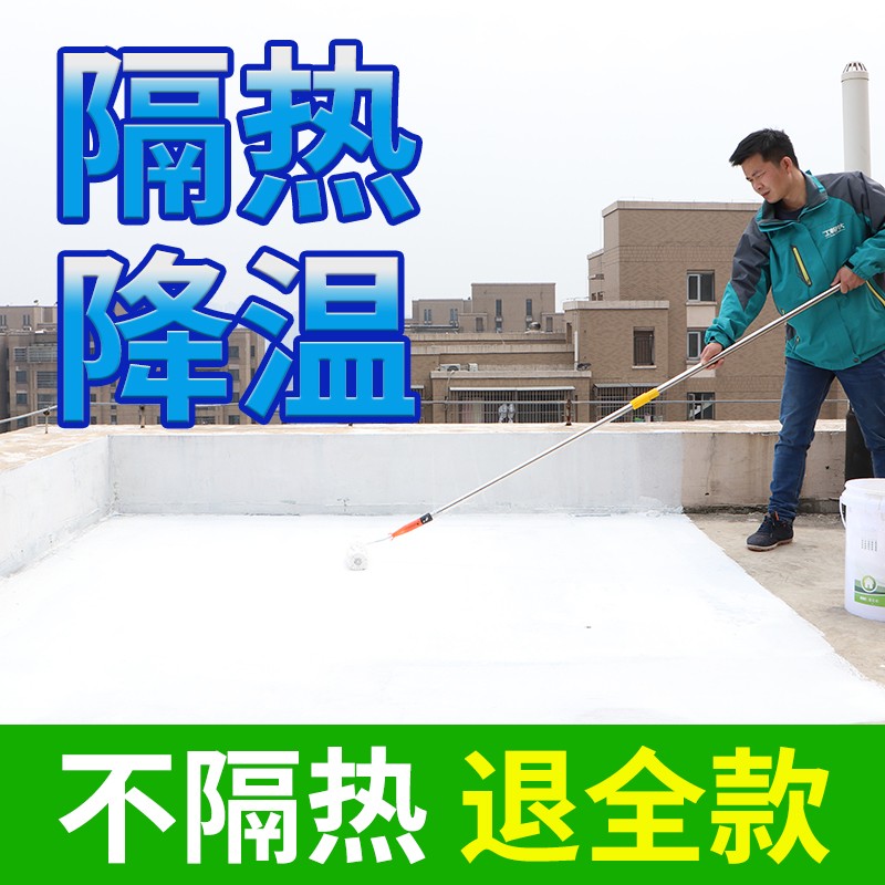 涂嘉 防水涂料膠房屋頂防水補漏材料外墻面樓頂裂縫防曬隔熱漆材料 【防水 隔熱】白色40斤約40平方