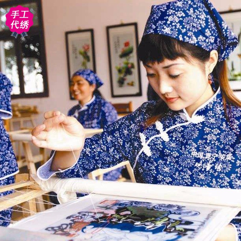 织巢鸟(oneroom) 纯人工手工代绣十字绣成品客厅照片定制帮秀接绣活专