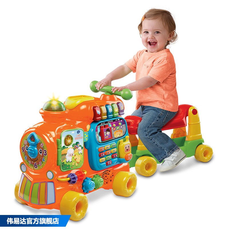 伟易达（VTech）四合一火车踏行车学习英语数字积木玩具玩具儿童节礼物儿童节礼物儿童节礼物儿童礼物 四合一火车80-181918