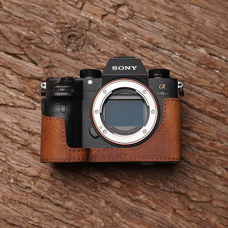 意利普mrstone索尼a73三代皮套sony a7m3 r3 a9 真皮 新水牛皮色