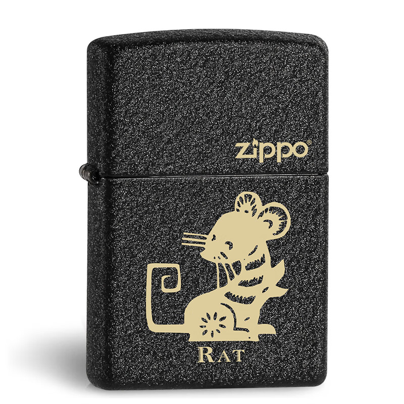 zippo打火机正版生肖鼠收藏防风煤油男友送礼物定制刻字 【236-生肖鼠
