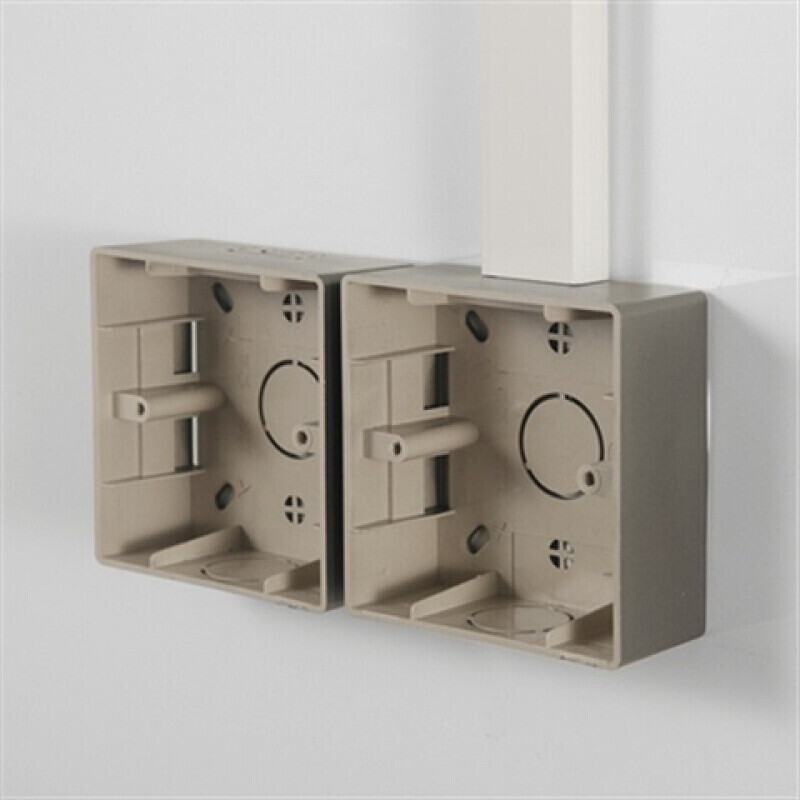 21新进口代灰色明装线盒底v盒86型开关插座明盒 明线接线盒家用开定制