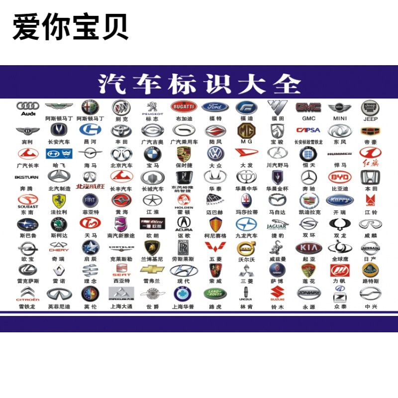汽车品牌大全标志图片(汽车品牌及标志大全图片)