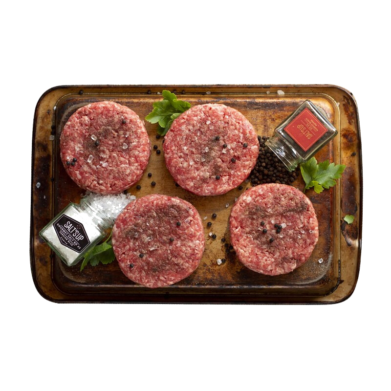 暖男廚房 安格斯牛肉餅漢堡肉餅西式早餐牛肉糜食材國產(chǎn) 安格斯牛肉餅15片（1950g）