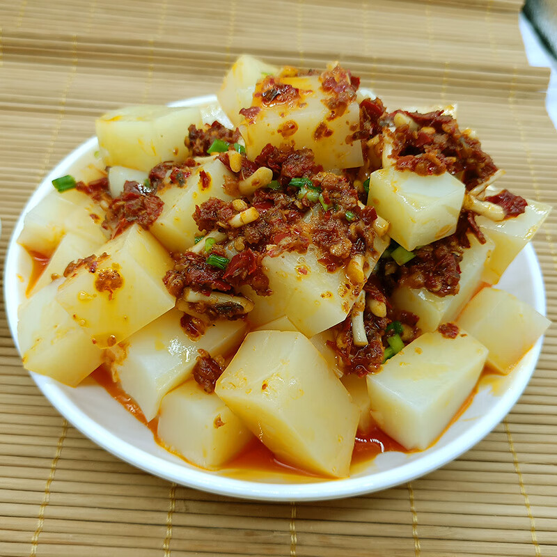 虎钢馋贵州米豆腐铜仁特产凉拌小吃米凉粉送足量折耳根辣椒