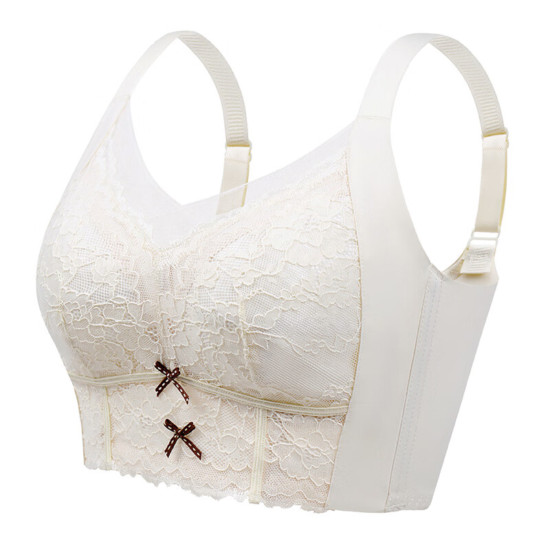 卡维妲大码内衣女薄款大胸显小全罩杯防下垂收副乳性感蕾丝无钢圈文胸