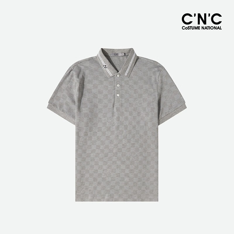 cnc【轻奢衣服】cnc男装23年春夏新款短袖polo衫男品牌logo针织