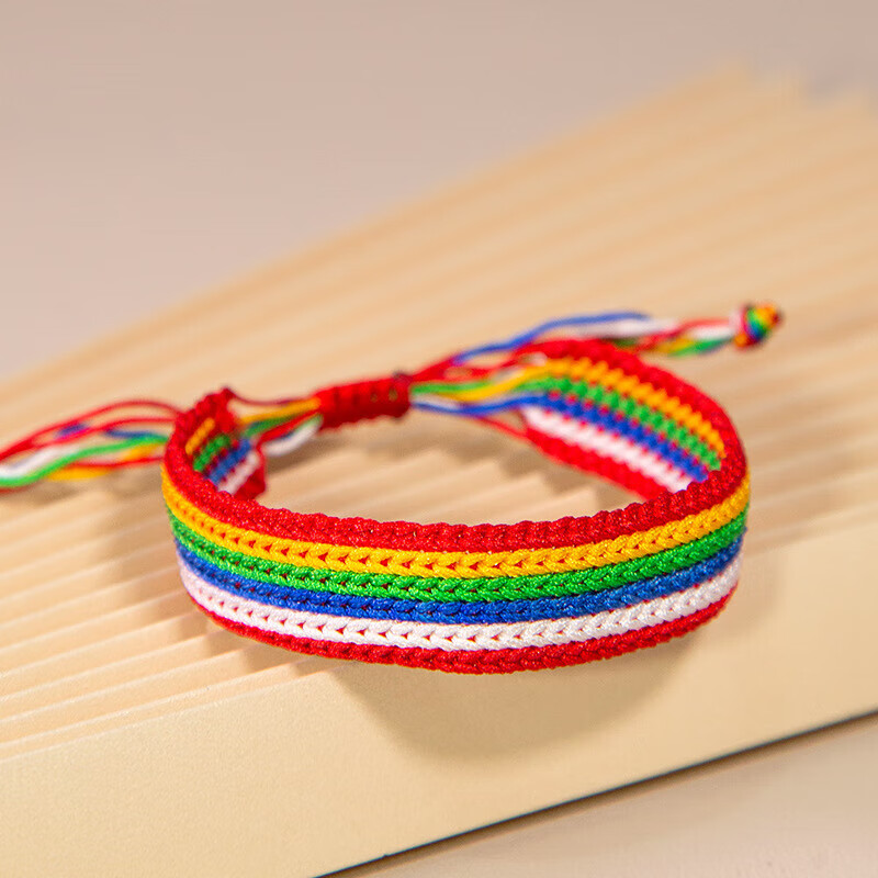 彩虹手绳编织方法图解图片