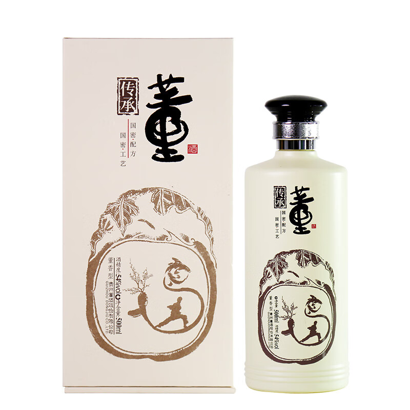 董酒传承福54度500ml董香型贵州白酒纯粮固态酿造