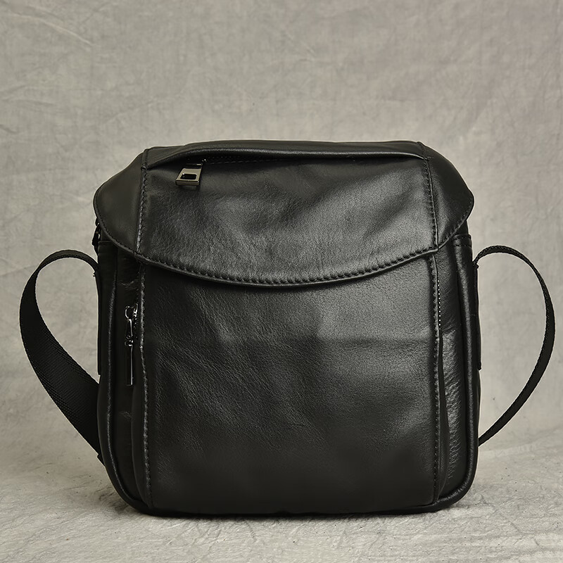 brynn capella男士斜挎包时尚休闲手工牛皮男包单肩包头层牛皮软皮