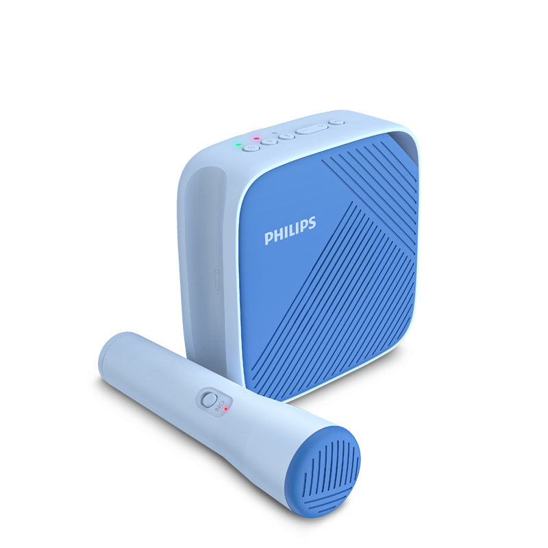飛利浦（PHILIPS）TAS4405無(wú)線(xiàn)藍牙擴音器便攜式K歌音箱插卡音響播放器卡拉OK麥克風(fēng)兒童導游教師課堂教學(xué)講課卡通版