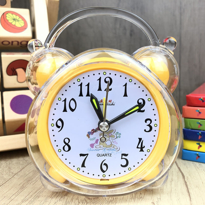 创意学生儿童闹钟床头座钟台钟电子个性时钟工艺钟客厅小摆件钟表