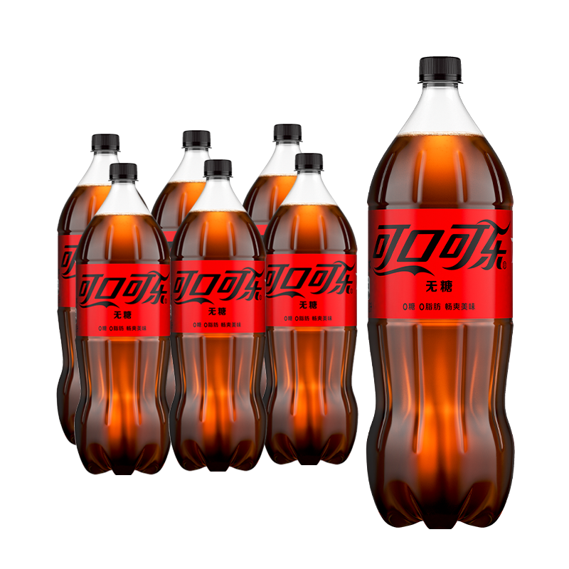 Coca-Cola 可口可乐 无糖 零度汽水 2L*6瓶