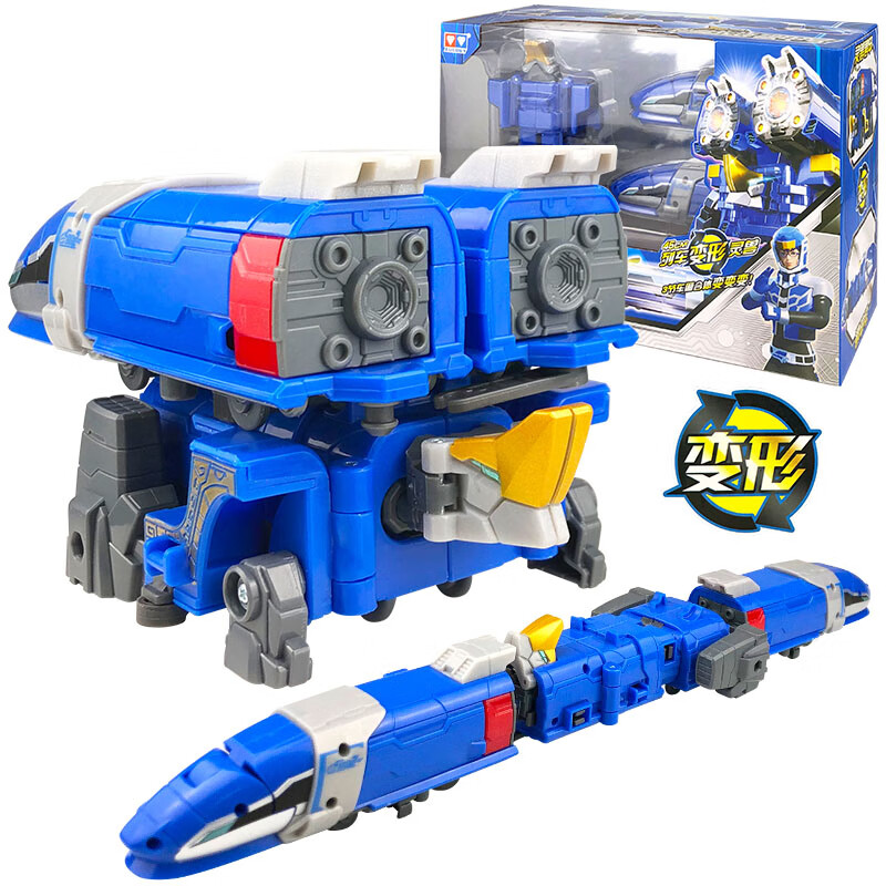 奥迪双钻(auldey)巨神战击队轨道先锋变形机器人合体豪华珍藏版可动