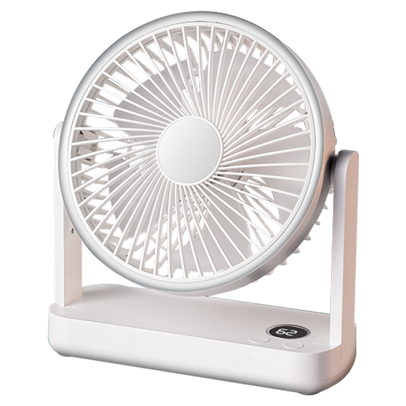 XAXR USB小風(fēng)扇迷你小電風(fēng)扇可充電可插電學(xué)生宿舍辦公室桌面臺(tái)式循環(huán)冷風(fēng)扇大風(fēng)力低音智能數(shù)顯電風(fēng)扇 白色旗艦版5000毫安+LED數(shù)顯