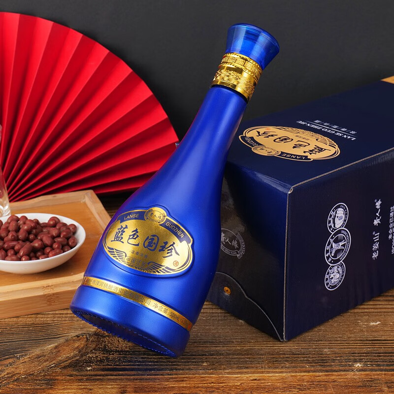 贵人缘蓝色国珍白酒整箱浓香型52度500ml*6瓶礼盒装主图